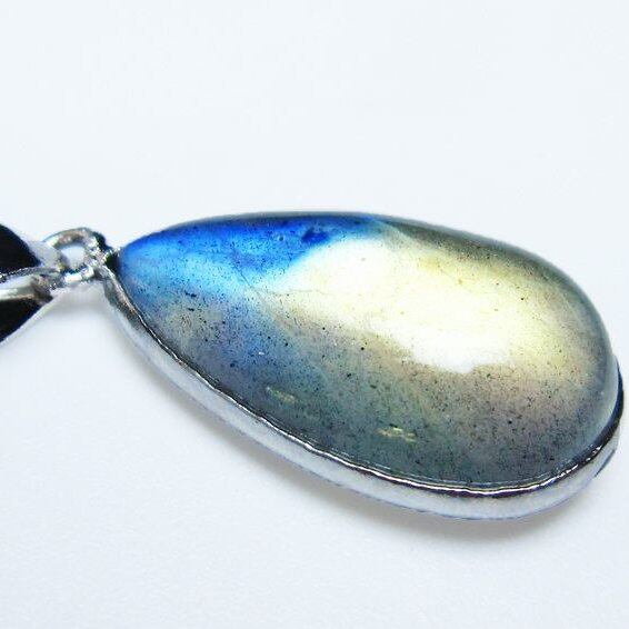 ラブラドライト ペンダント 一点物 メール便可 [M便 1/20] 112-11761