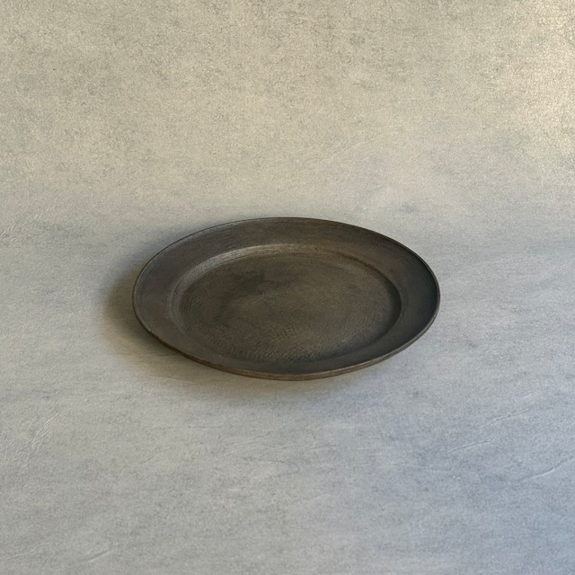 西川聡 黒銀リム皿 西川聡 黒銀リム皿