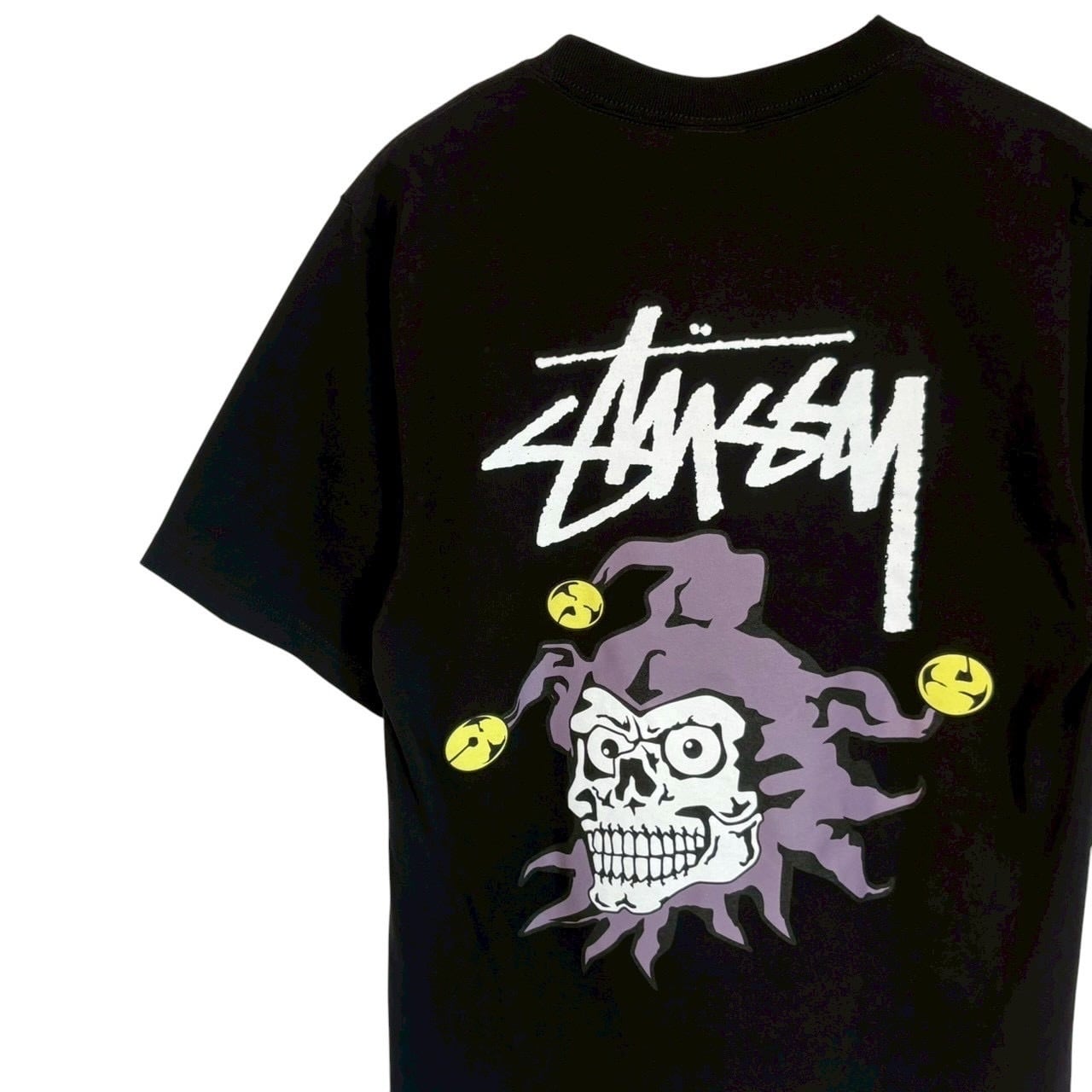 stussy ステューシー Tシャツ S バックロゴ プリント ピエロ | 古着屋
