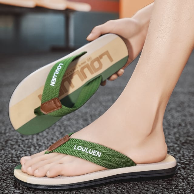 【予約販売】サンダル メンズ フラット ビーチサンダル ビーサン スリッパ バイカラー ブラック ネイビー カーキ カジュアル スポーティー 海 プール 夏 靴 ブラック お洒落 ストリート 24.5cm25cm/25.5cm/26cm/26.5cm/27cm/27.5cm