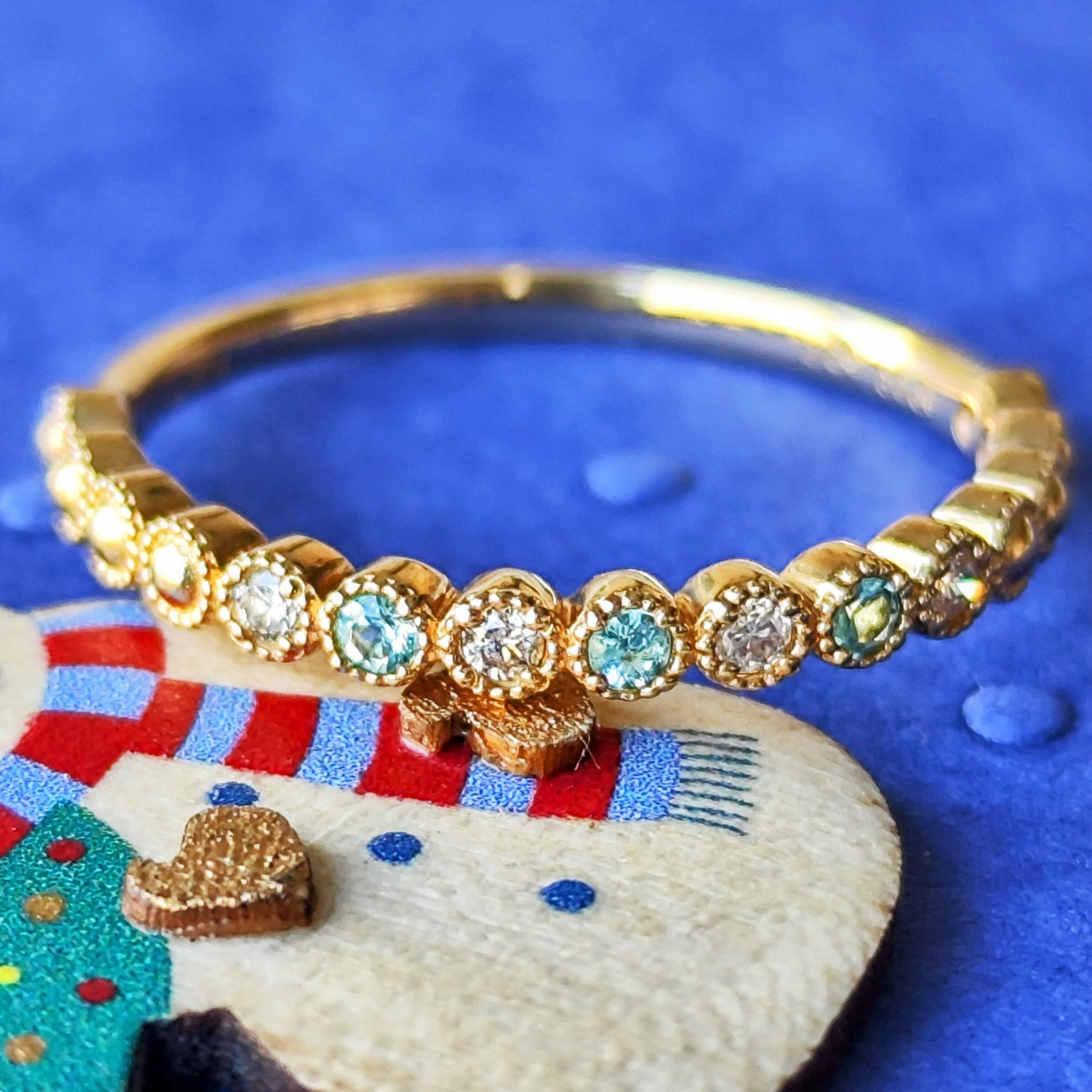 天然パライバトルマリン18Kリング