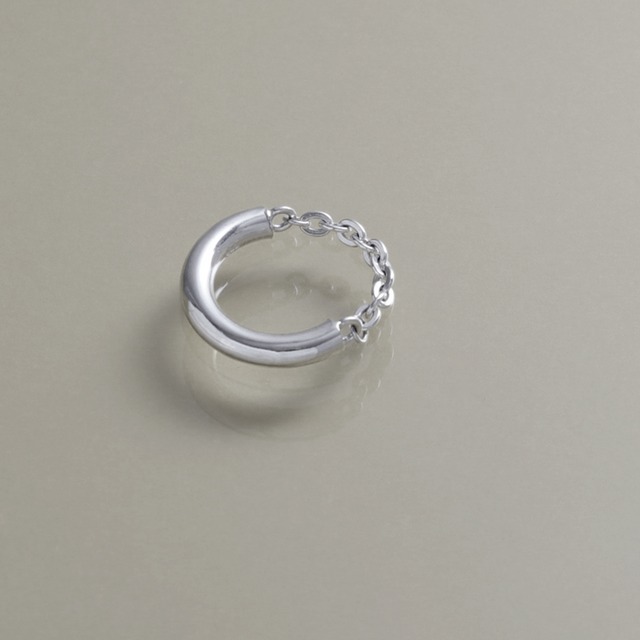 bent cylinder ring & chain harf ring[ffac2] / Y2401KHR5251