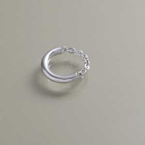 bent cylinder ring & chain harf ring[ffac2] / Y2401KHR5251