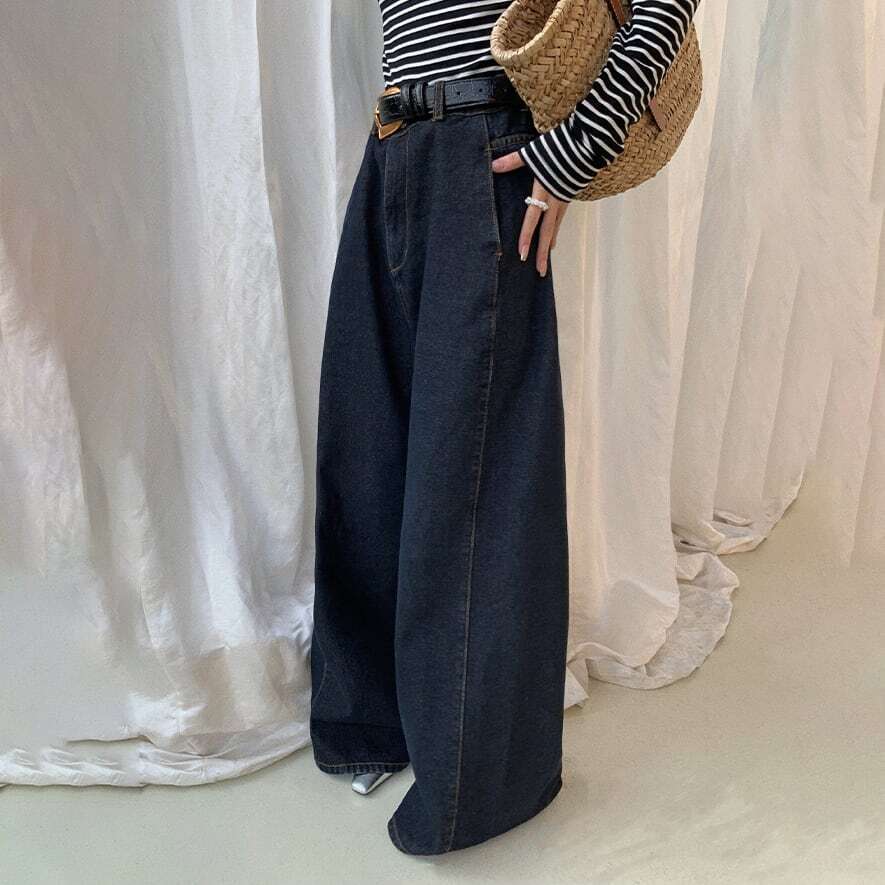 ハイウエストワイドデニムパンツ 10207