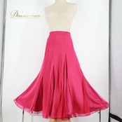 社交ダンス 衣装 スカート ピンク系 チャコットロイヤルダンス Chacott ROYAL DANCE レッスン 練習 無地 シンプル チュール 光沢 上品 日本製 スタンダード パーティー ダンス衣装 かわいい 華やか 鮮やか