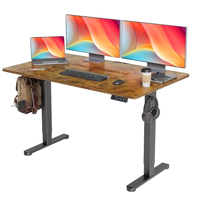 Sunon 電動昇降デスク（幅120cmX奥行60cm） 8分で組み立て 昇降式