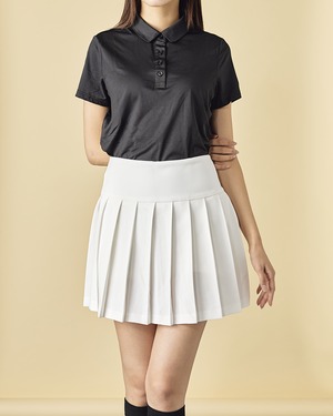 ワイドリブ・リュクススカート（ホワイト）