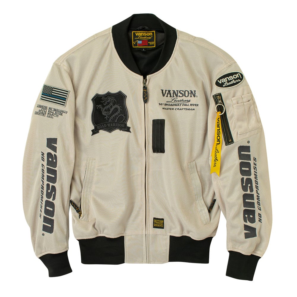 VANSON MA1タイプメッシュライダースジャケットXL VANSON MA1タイプメッシュライダースジャケットXL 【公式通販】