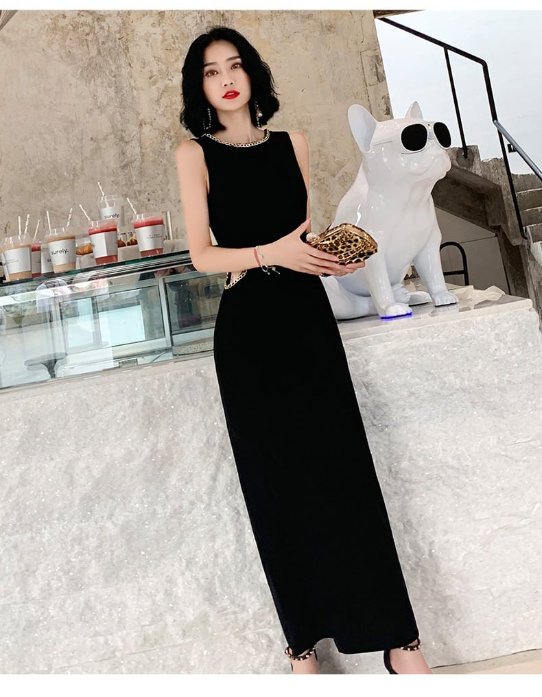 ブラック エレガント ロングドレス | she is （シーイズ