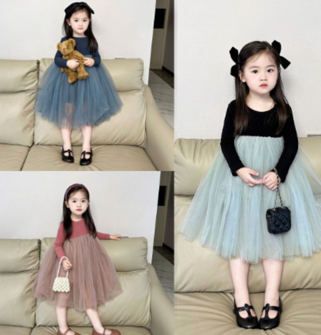 2025春入荷　子供服  　ワンピース　90-140CM   4色