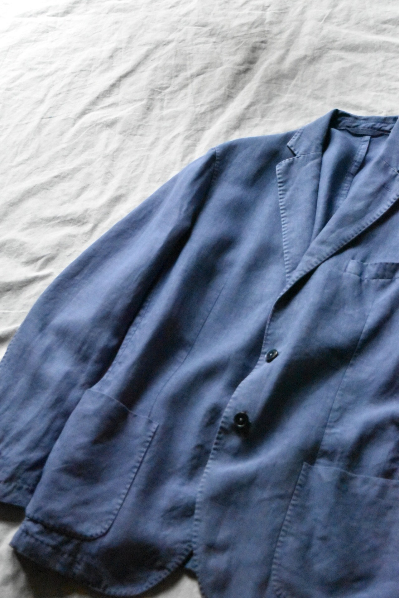 Italy linen fade blue jacket
