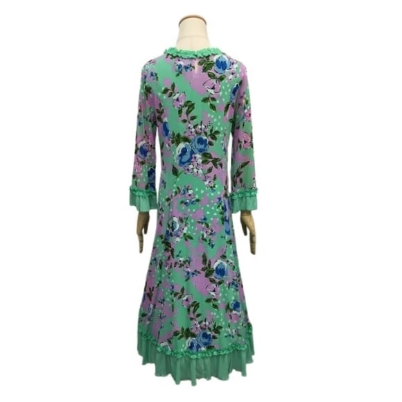 スーパービューティー ワンピース 花柄 パワーネット 2416012 グリーン