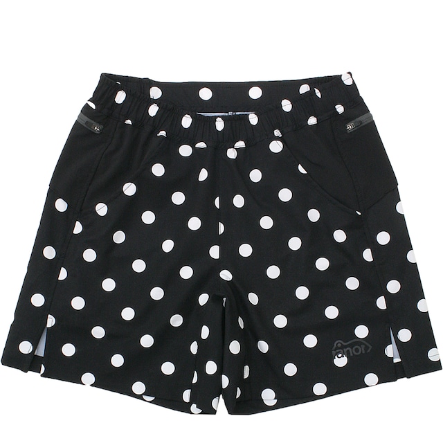 ranor(ラナー) DOTS MIDDLE SHORTS BLACK×WHITE