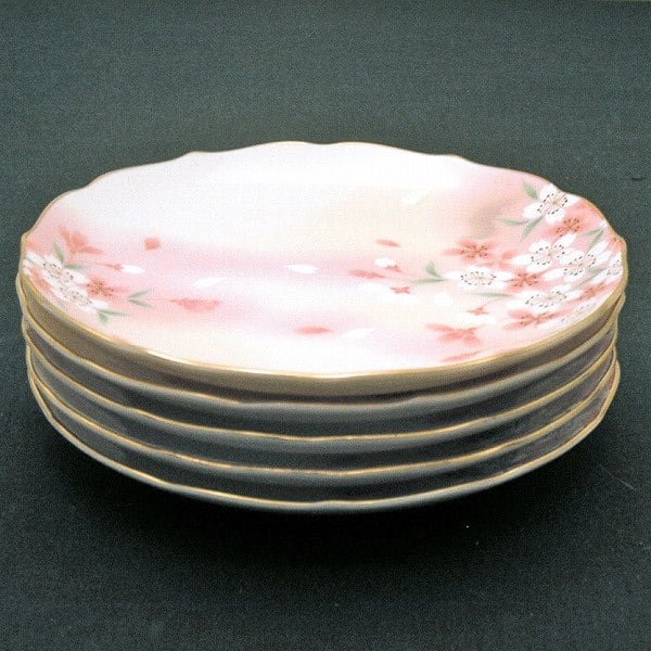 大吉窯・宇野千代・小皿・5客セット・No.161205-40・梱包サイズ60