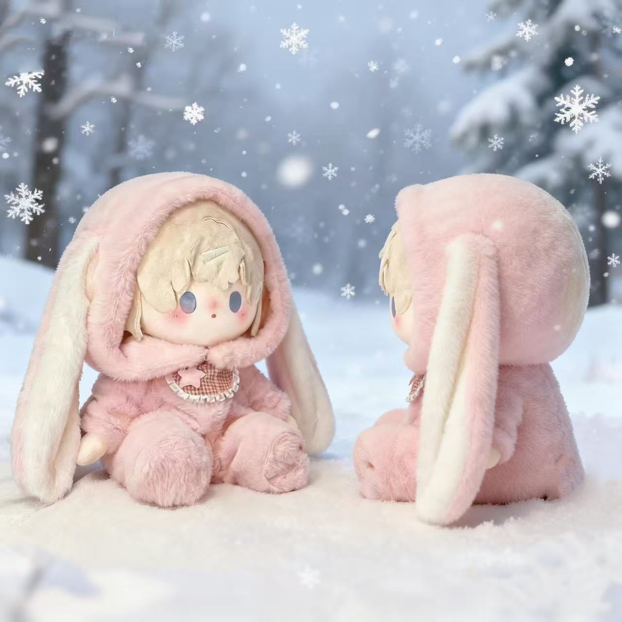 40cmぬいぐるみ用 もこもこ フード付き ロンパース+マフラー 着せ替え