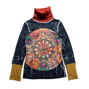 JEAN PAUL GAULTIER CLASSIQUE turtleneck power-net “ZODIAC”