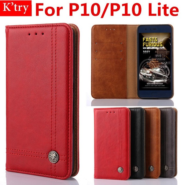 レザーフリップカードホルダー財布カバー用fundas huawei p10 liteケースhuawei社p10 p10プラスケースcoque