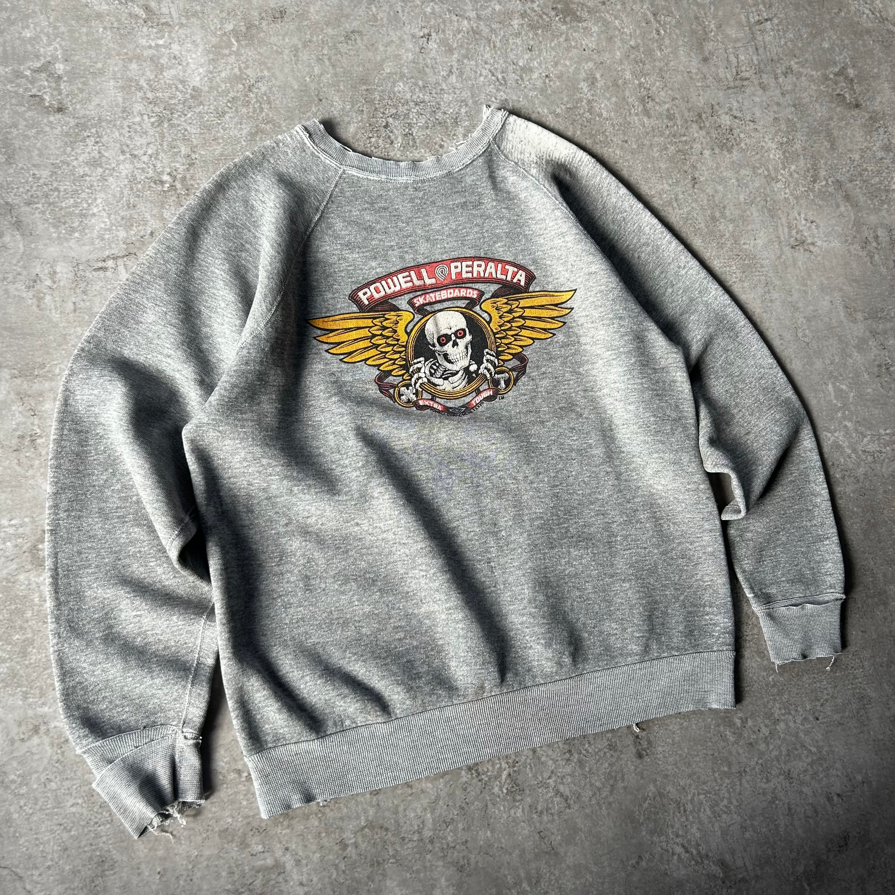 80's / Discus / Powell Peralta トレーナー 80s discus パウエルペラルタ スウェット USA製 杢グレー XL相当