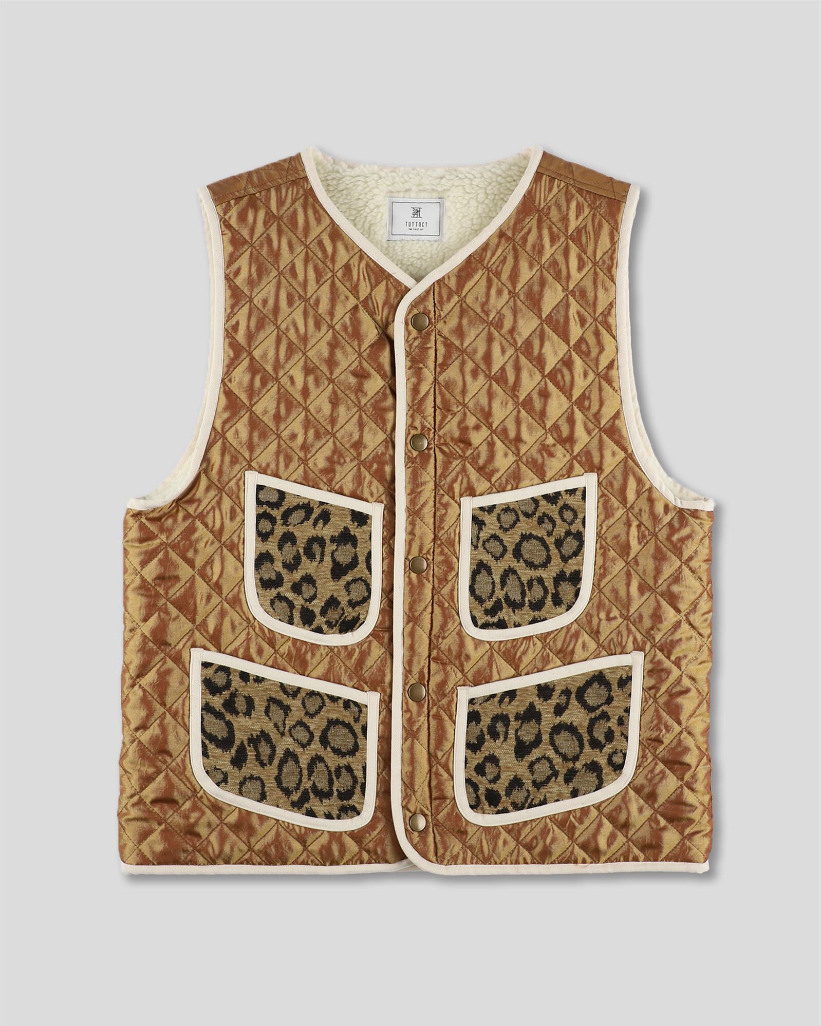 CHAMBRAY TWILL BOA VEST