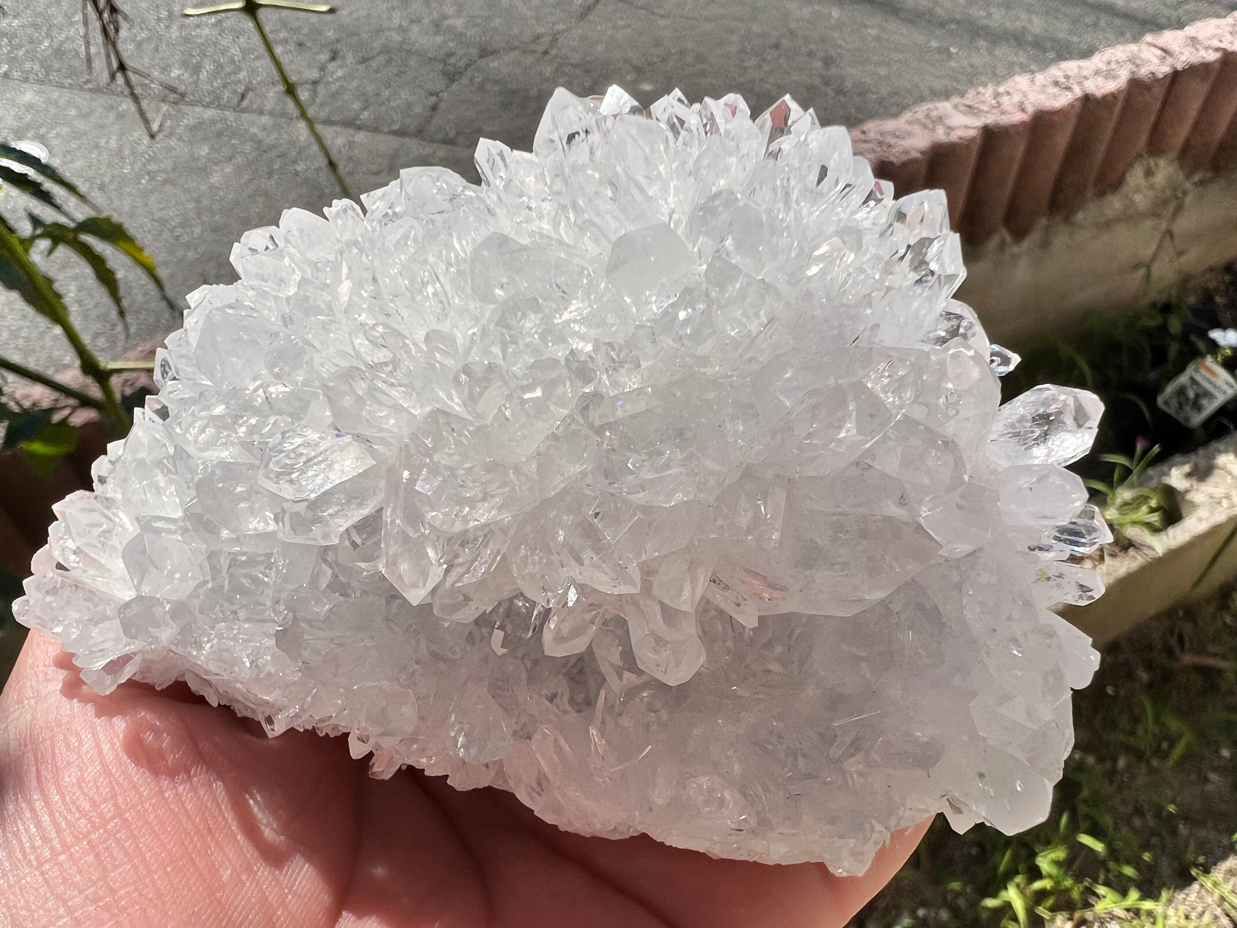 【美品 透明感 四川省 水晶クラスター フラワー⑩】❤︎送料無料❤︎天然石 パワーストーン