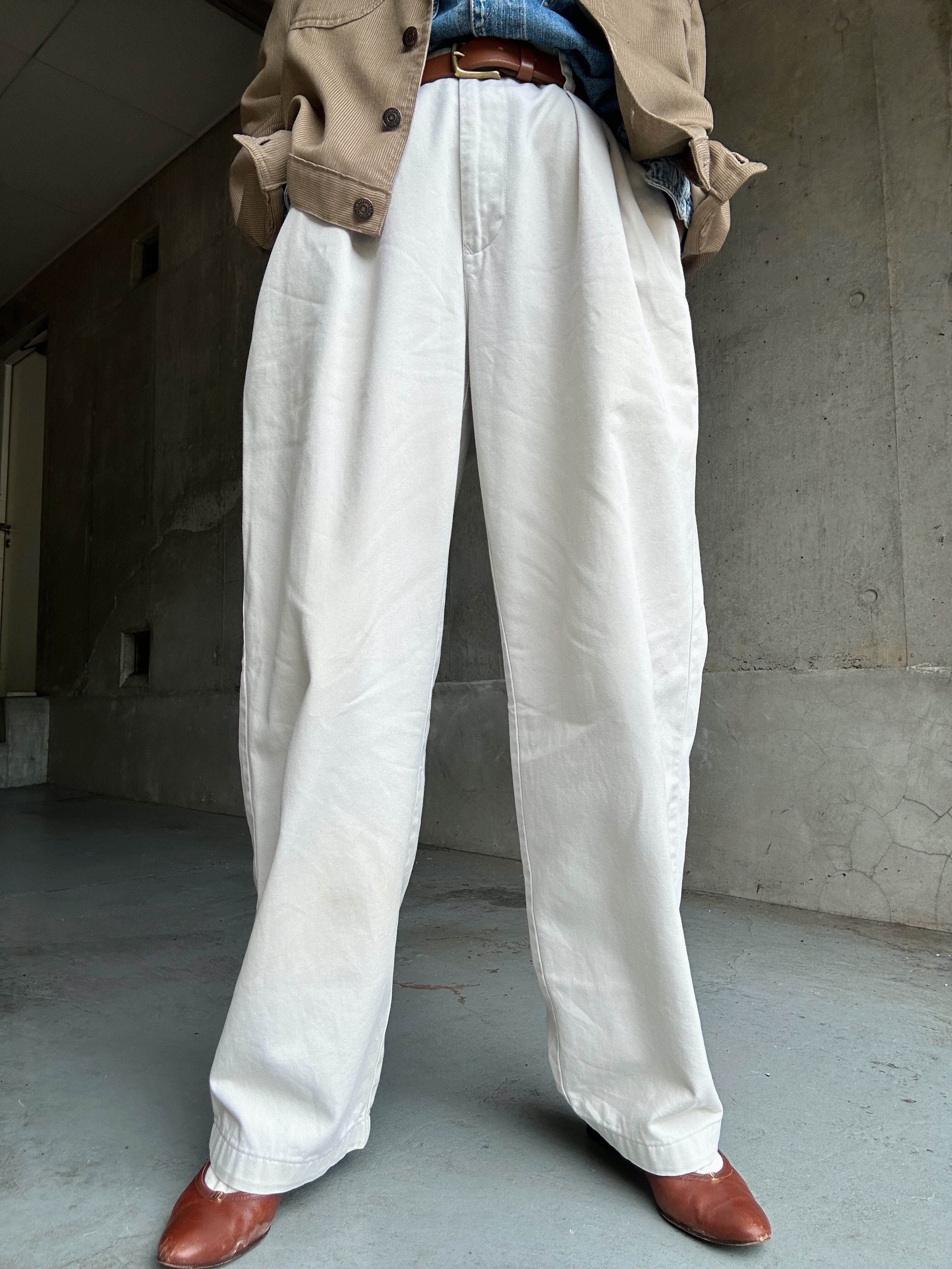 (PT712)90’s OLD TOMMY HILFIGER 2 tuck wide chino pants