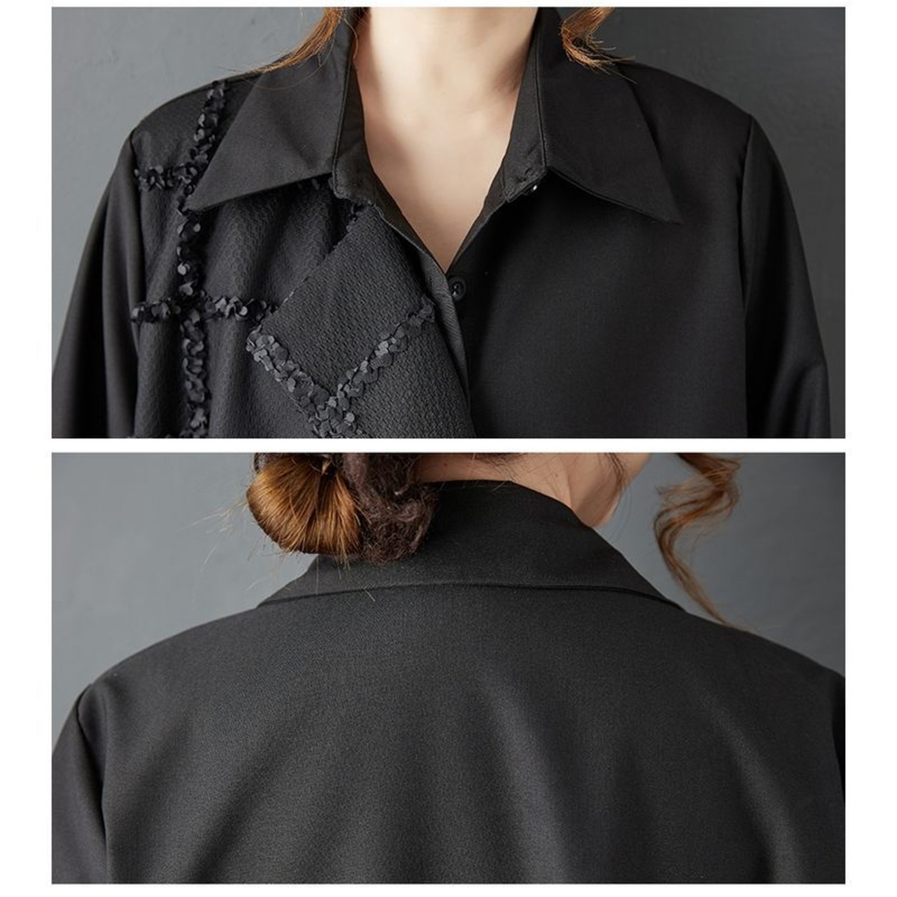 オーバーサイズ ベルト付 ロングシャツ 60034