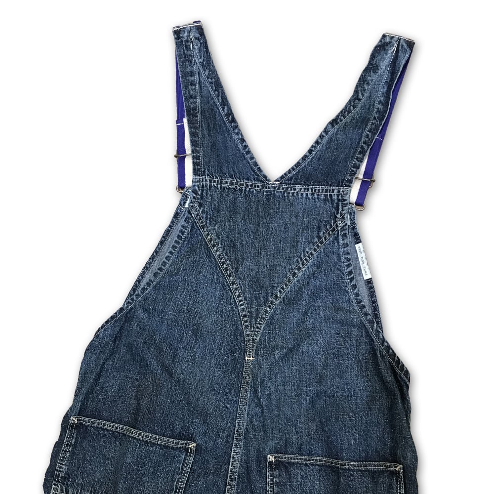 DENIM DUNGAREE(デニムダンガリー) dd722702-8ozネップデニム オーバーオール（コン、ブルー）150-160cm