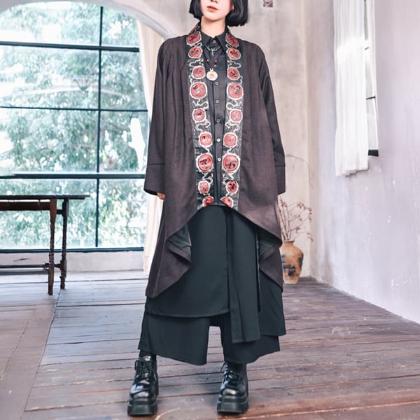 金鳥グラフィックロングカーディガン(ruf_02454)