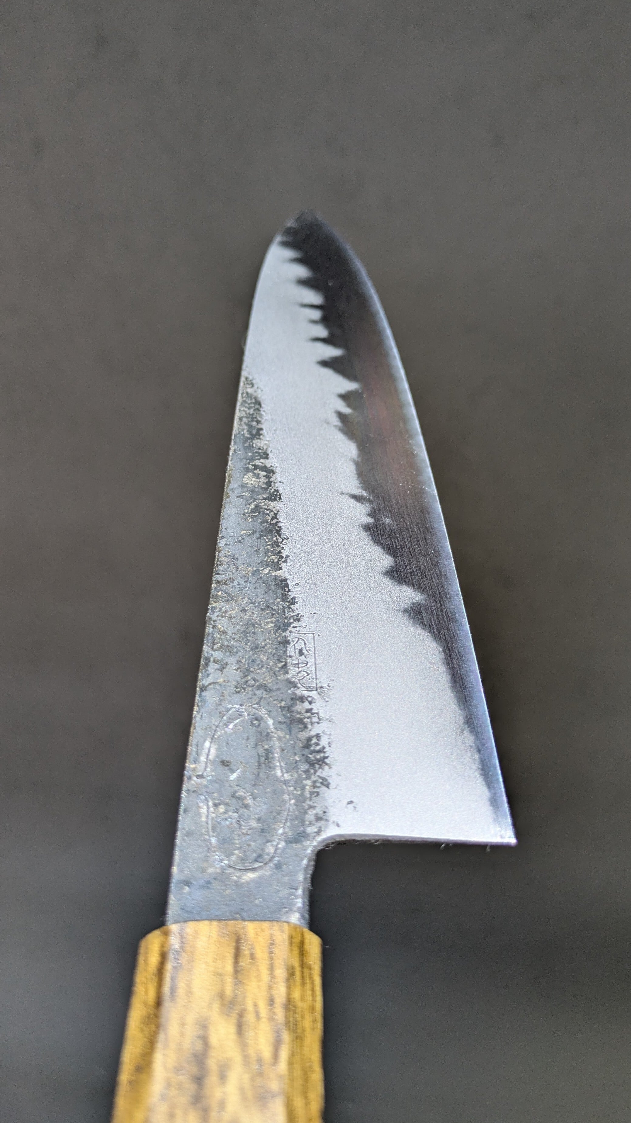白二 黒打 牛刀 8寸（White Steel #2 Kurouchi Chef's knife 240mm