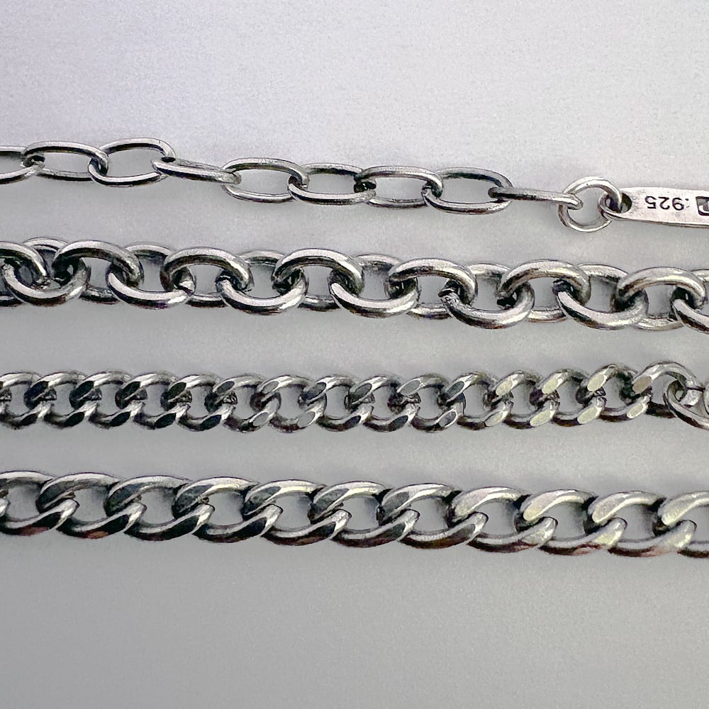 【ALL SILVER】280g まとめ 純銀 925 刻印あり ジャンク銀 シルバーアクセントSUSクロスネックレス ACCN0079 Silver-Accent