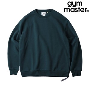 gym master ジムマスター 12oz ヘビー裏起毛 スウェット クルーネック サイドジップ ワイドシルエット メンズ G833740 グリーン