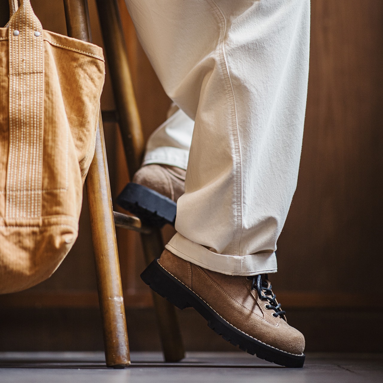 Suede Lace-up Thick Sole Shoes / スエード レースアップ シック ソール シューズ