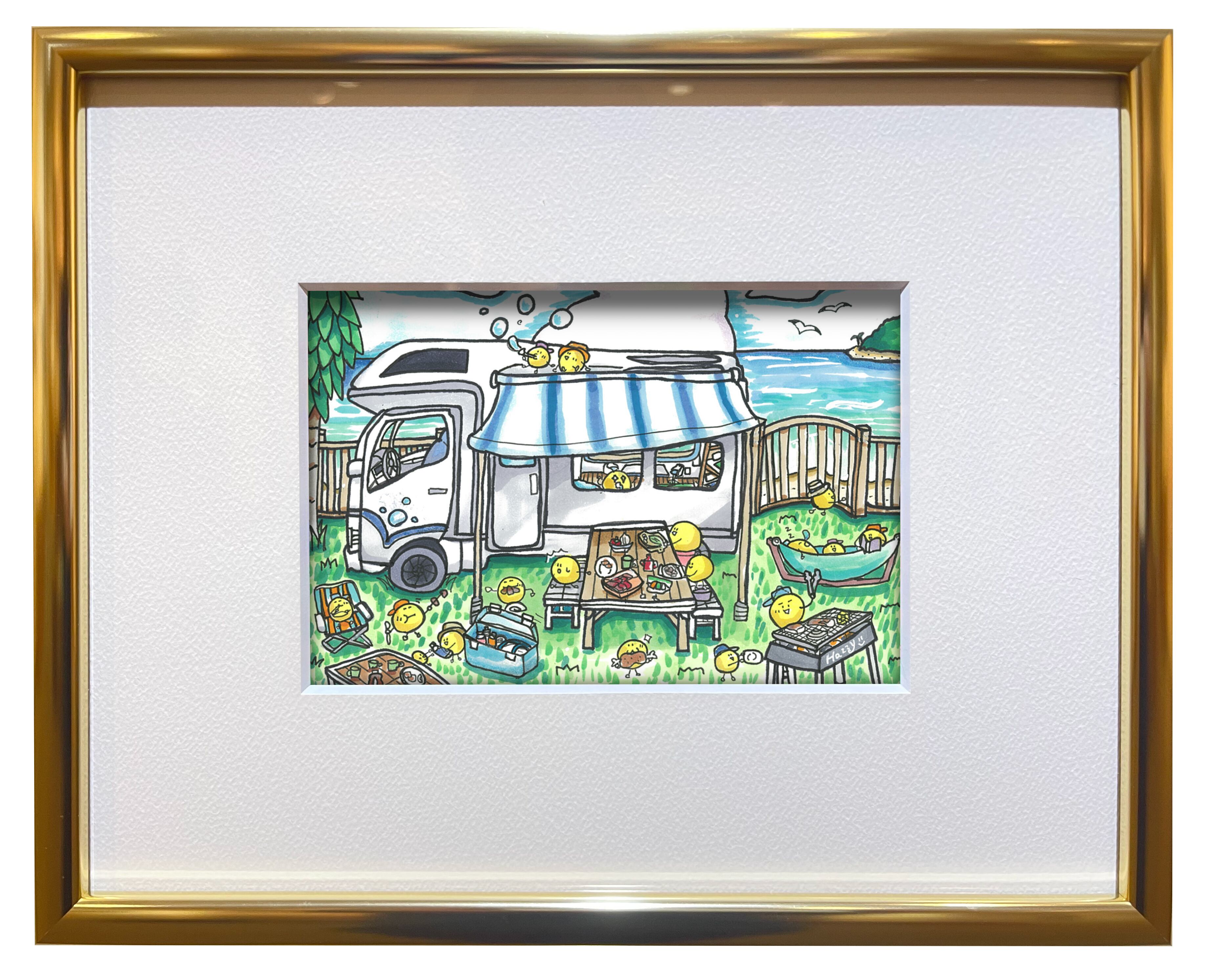 OPMM 2019年 サイン入り キャンバスアート作品 グラフィティ