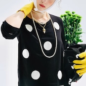 ビッグドットレトロ×モードTシャツ 《i0728》