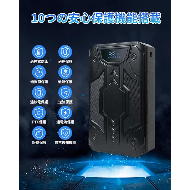 空調作業服 バッテリー 【6段階風量調節 20000mAh大容量 DC12V高出力