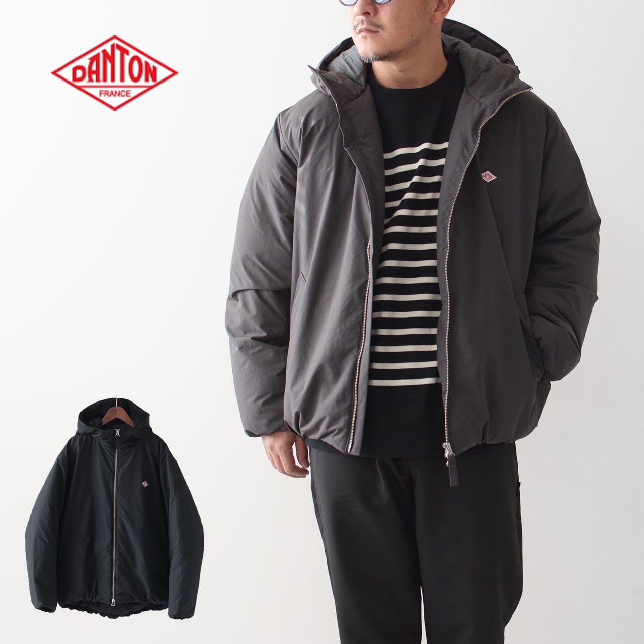 DANTON [ダントン] M DOWN HOODED JACKET [DT-A0381MAT]  ダウンフードブルゾン・ダウンブルゾン・ダウンジャケット・ポリエステルタフタ・アウター・MEN'S [2023AW] | refalt online  store