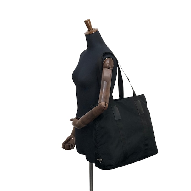 PRADA プラダ トートバッグ ブラック トライアングルロゴ ナイロン vintage ヴィンテージ オールド fdttdc