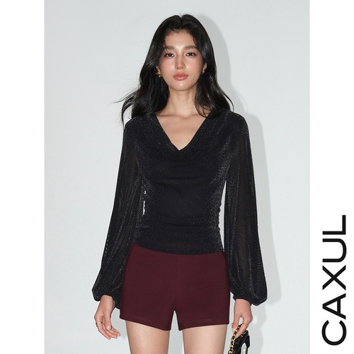 Shimmer Drape Knit Top/2color