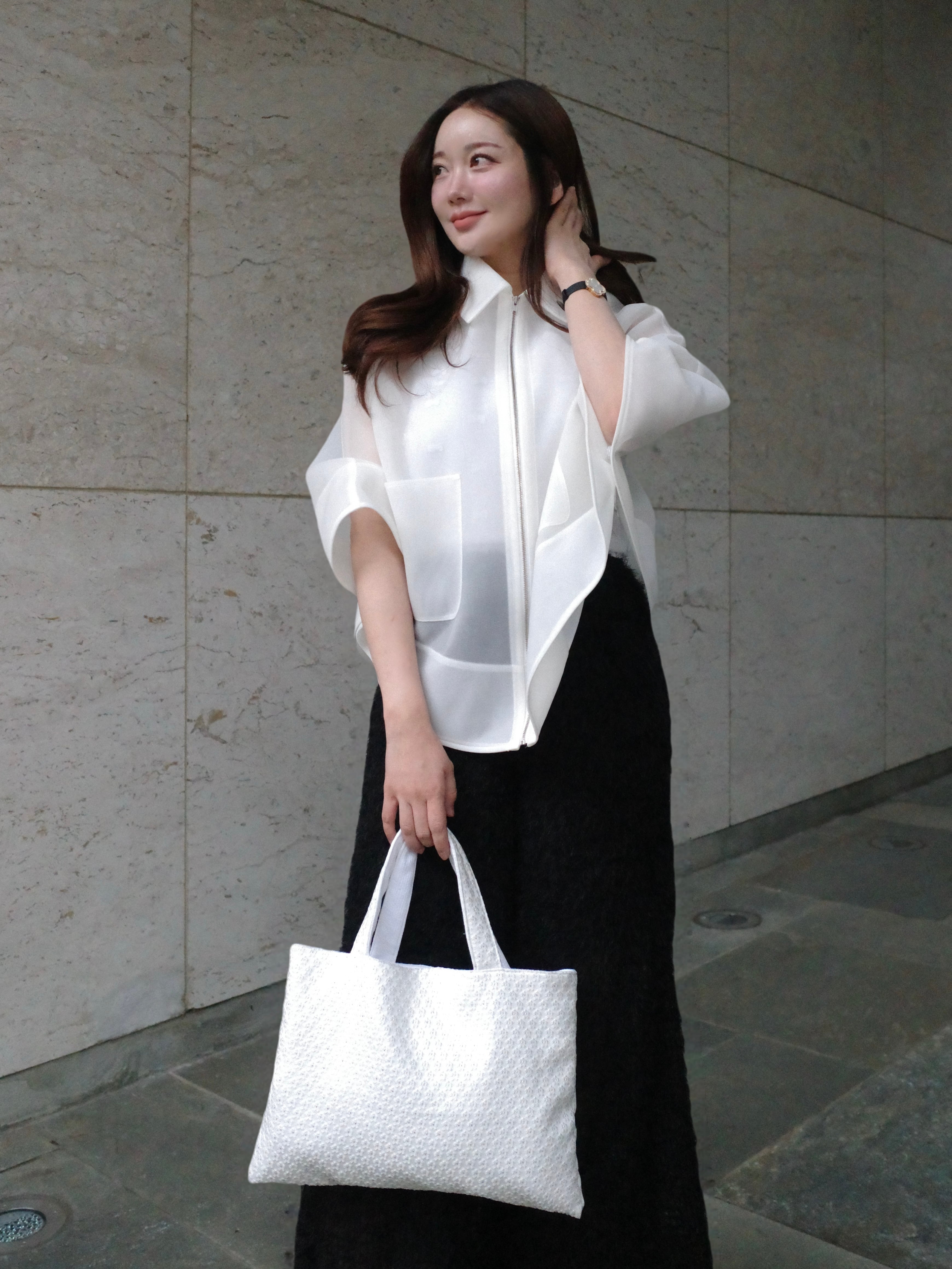 flower jacquard bag 