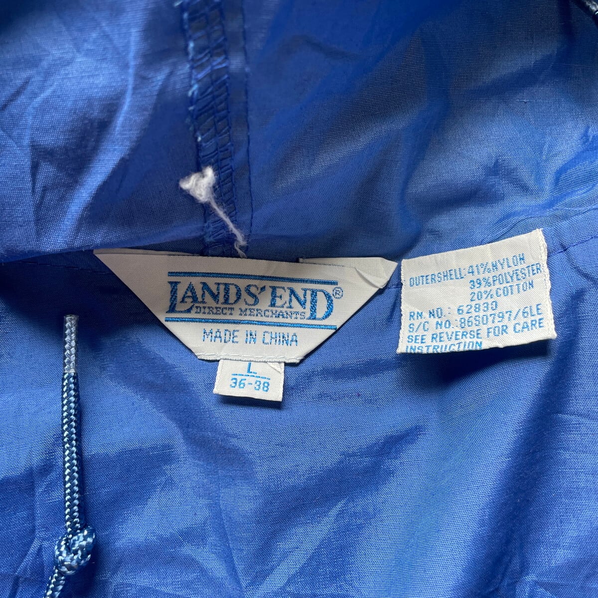 80年代 LANDS' END ランズエンド プルオーバー ナイロン アノラック