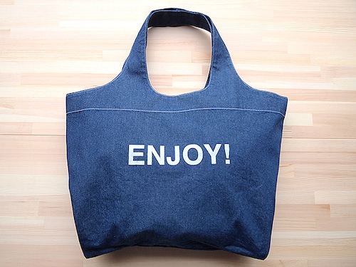 ショッピングショルダーバッグ（TOTE BAG LIGHT COLOR DENIM "ENJOY!"）