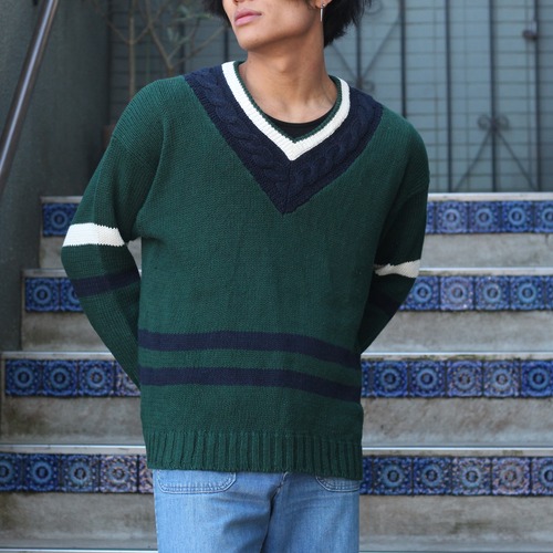 USA VINTAGE JAMIE SCOTT COTTON RAMIE TYLDEN KNIT/アメリカ古着コットンラミーチルデンニット