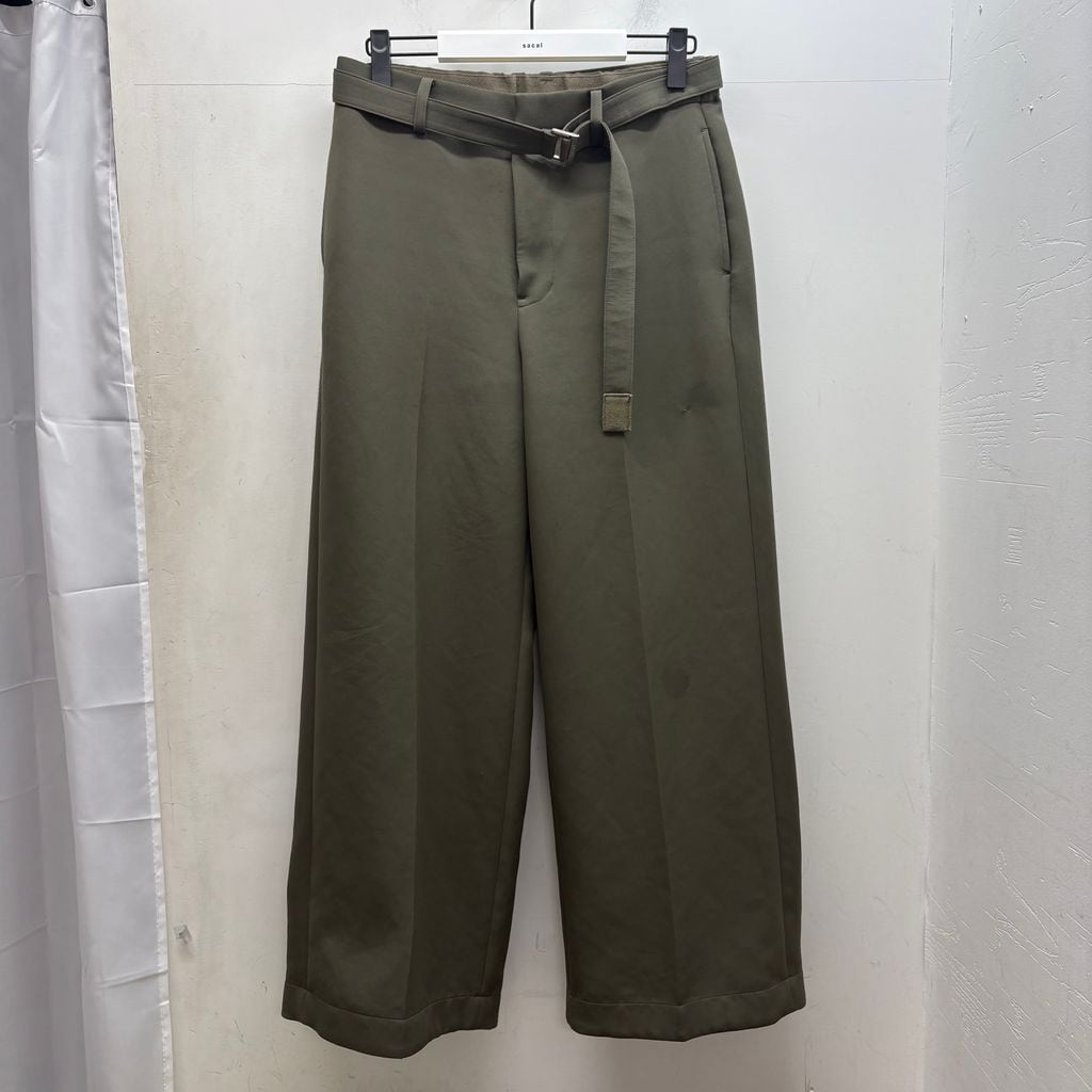sacai サカイ 25SS Matelasse Twill Pants ベルテッドパンツ 25-03639M