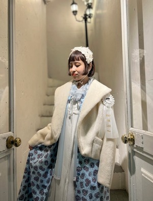 60’s white faux fur jacket