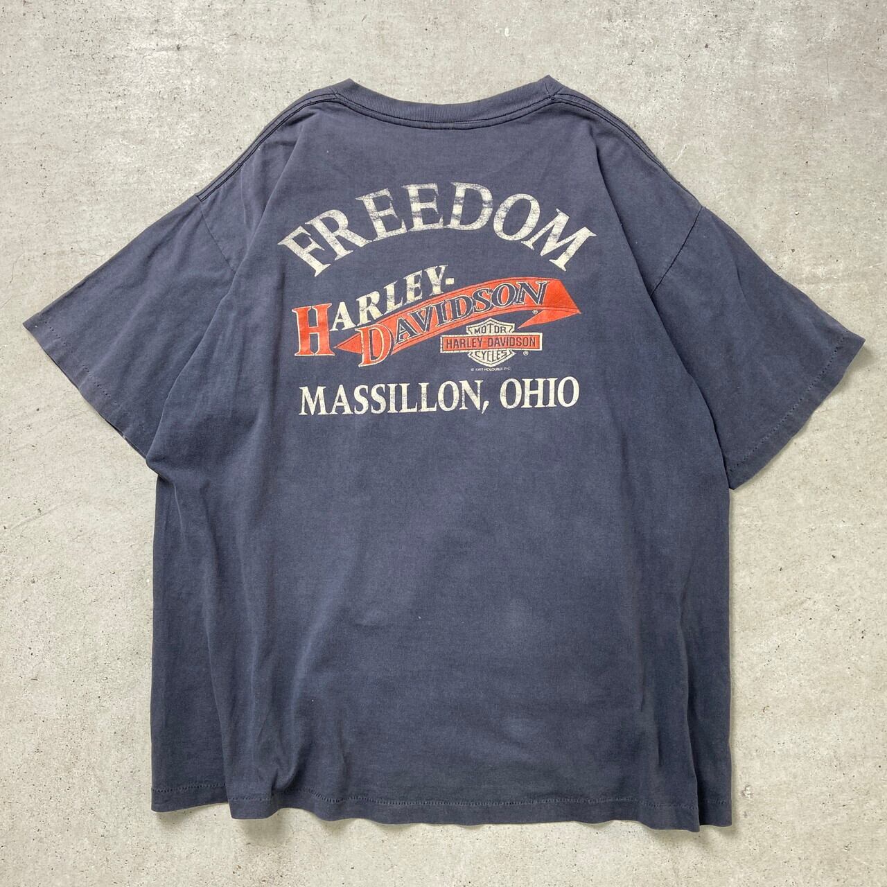 90s Harley Davidson Tシャツシングルステッチフェードハーレー 【公式