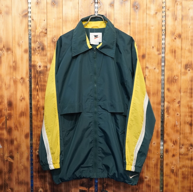 90s nike ジャケット　XL/ナイキ　緑　黄色