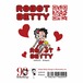 ROBOT BETTY（ロボットベティー）ステッカー「Ⅰ 赤ドレス：ボックスロゴ：チャンピオンコラボ」