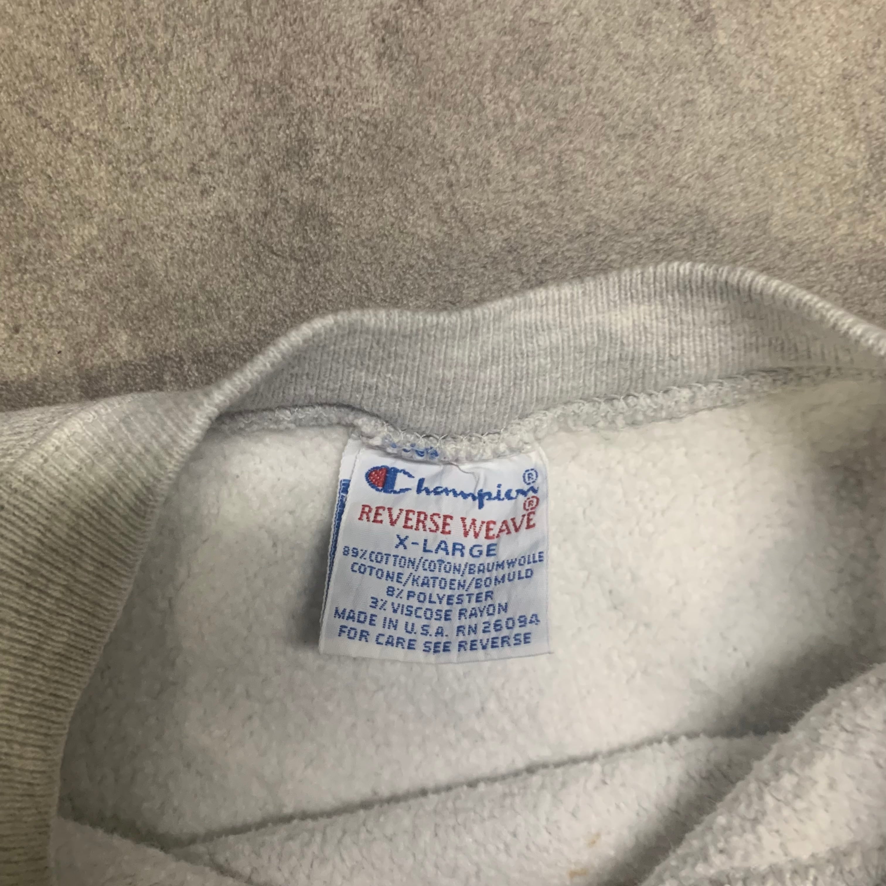 背面プリント 90s USA製 リバースウィーブ(REVERSE WEAVE) カレッジ 