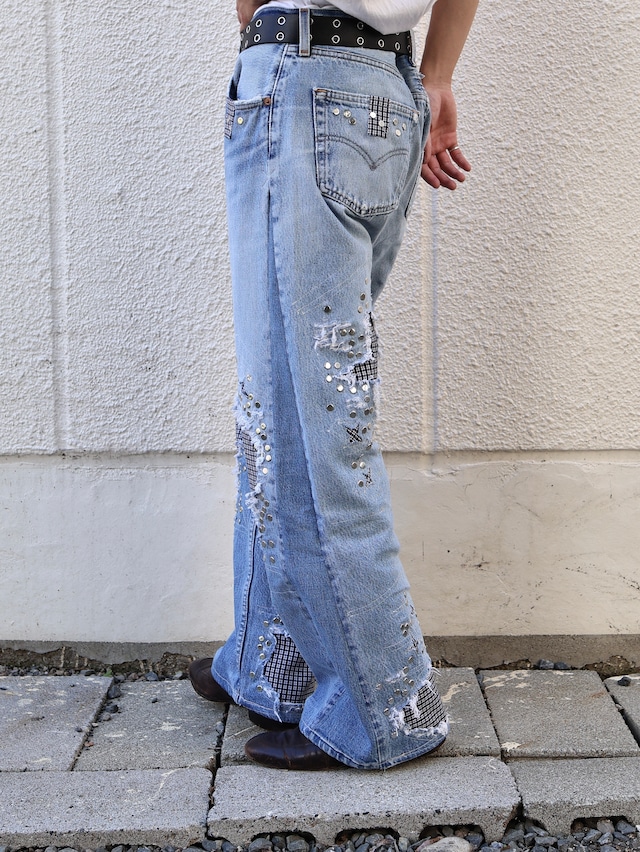 【Hannah Creak/26aw】Studded Jeans right Blue