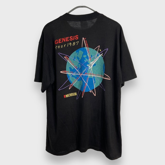 80s USA製　GENESIS ジェネシス　バンドTシャツ　ツアーT 黒　XL